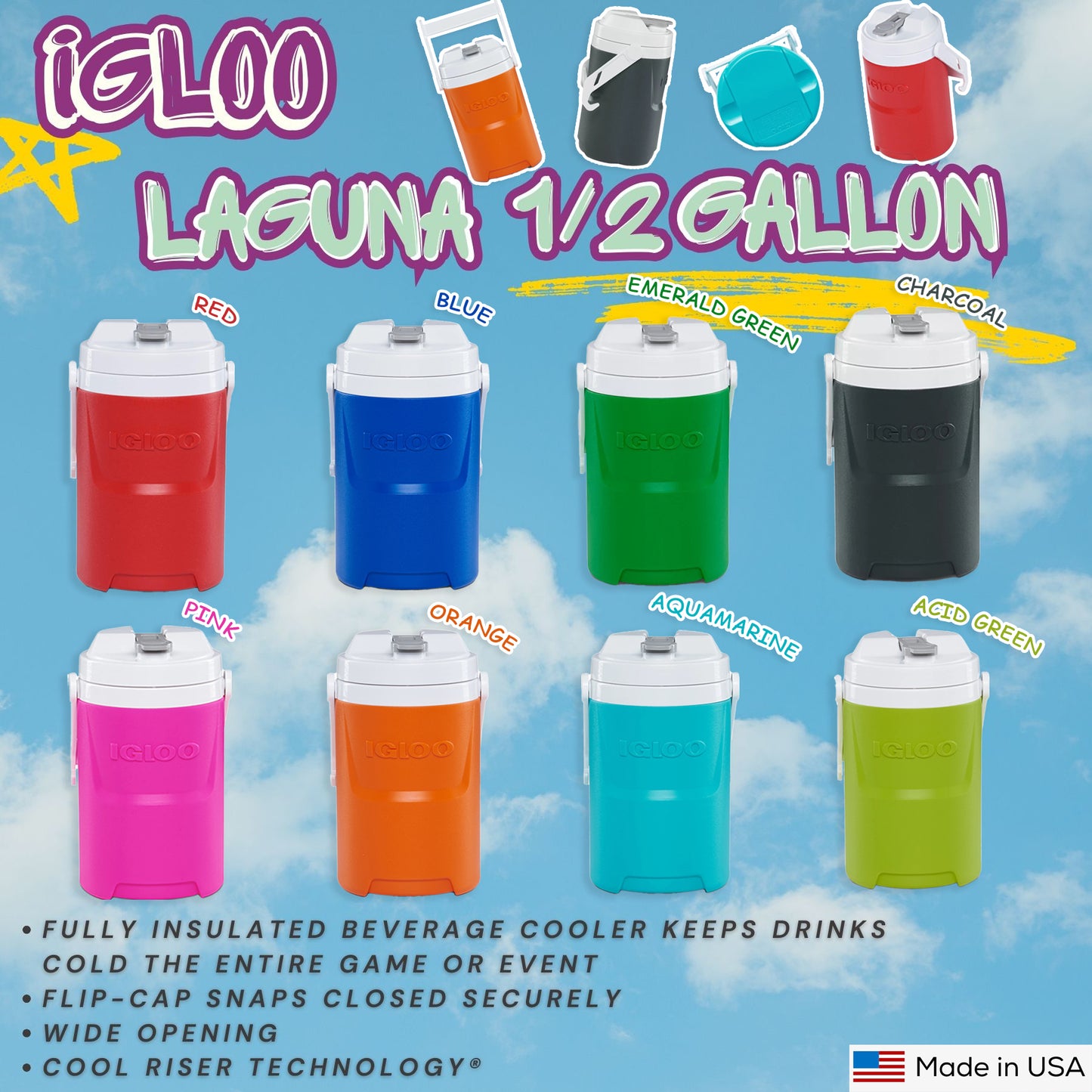 IGLOO LAGUNA 1/2 Gallon Beverage Cooler