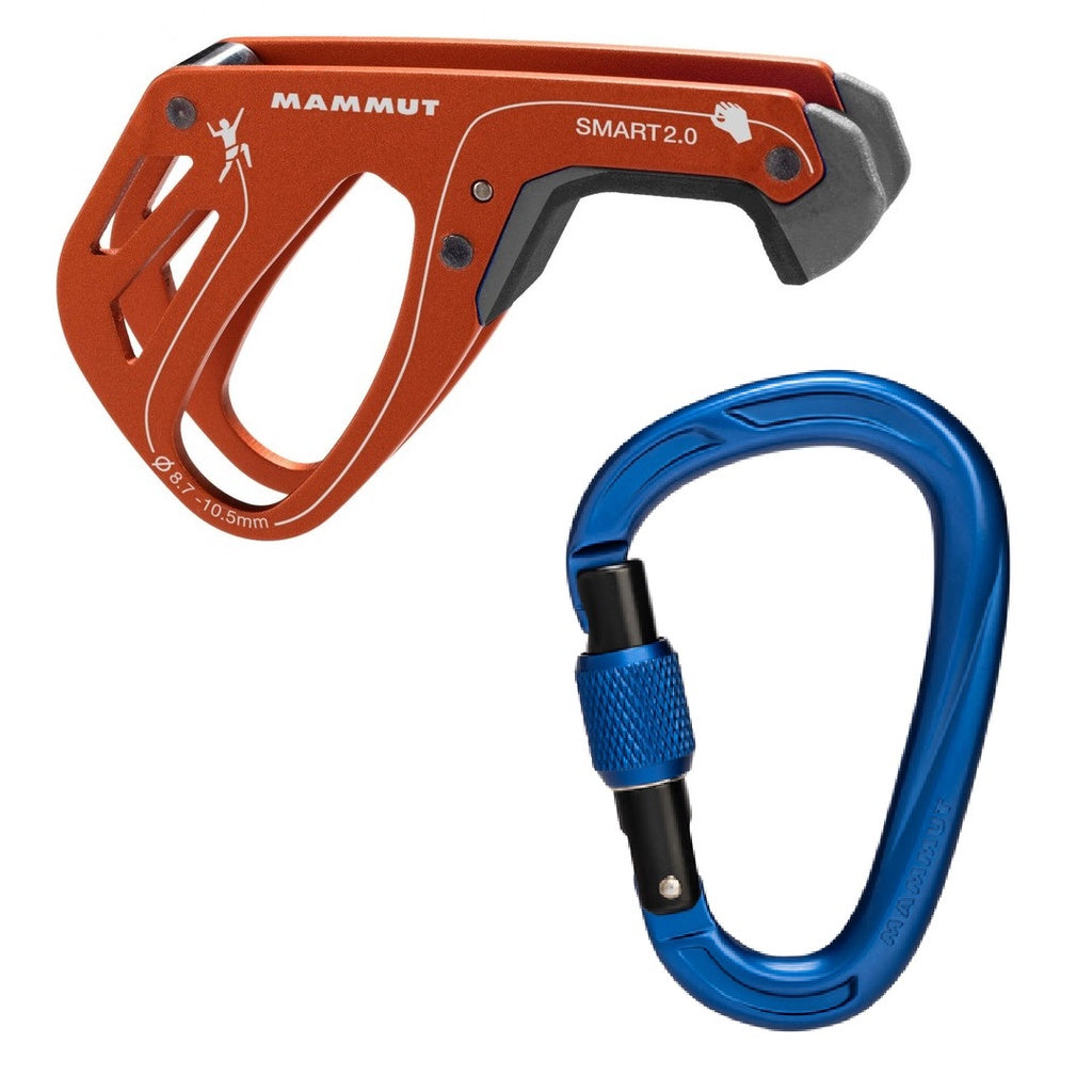 MAMMUT Smart 2.0 & Crag HMS Screw Gate Carabiner Set