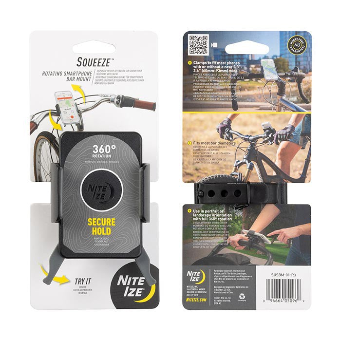 NITE IZE SQUEEZE ROTATING SMARTPHONE BAR MOUNT