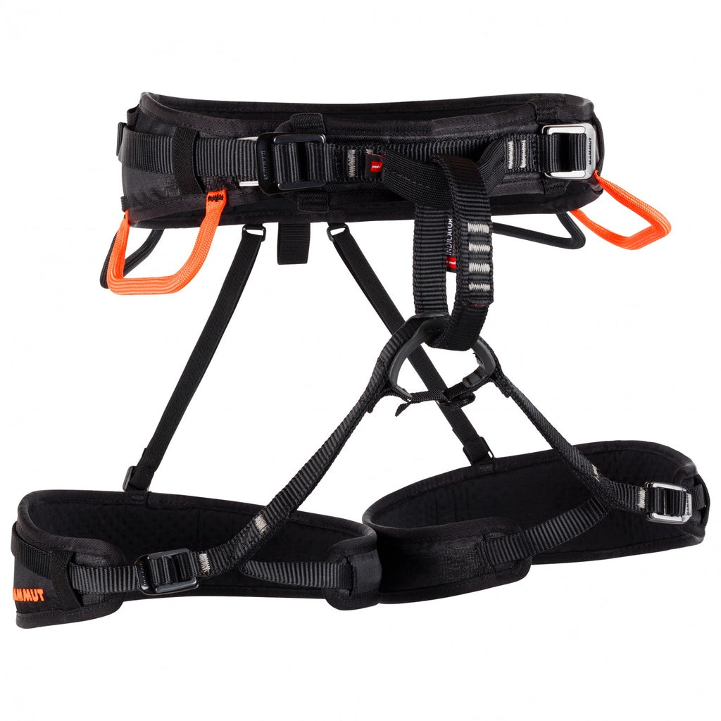 Mammut Ophir 4 Slide Climbing Harness (Black-Safety Orange)(UNISEX)