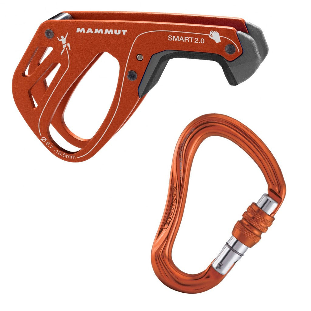 MAMMUT Smart 2.0 & KAILAS Blaze Screw Gate Carabiner Set
