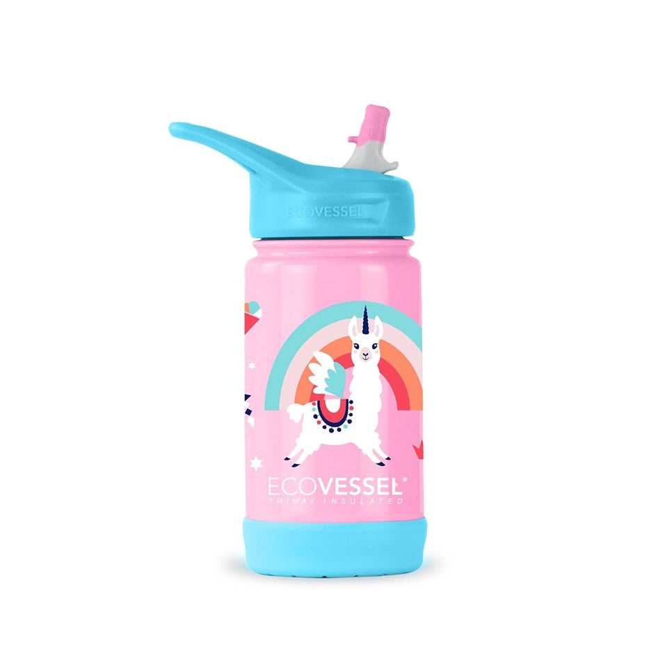 ECOVESSEL THE FROST - Insulated Stainless Steel Kids Water Bottle With Straw - 12 oz