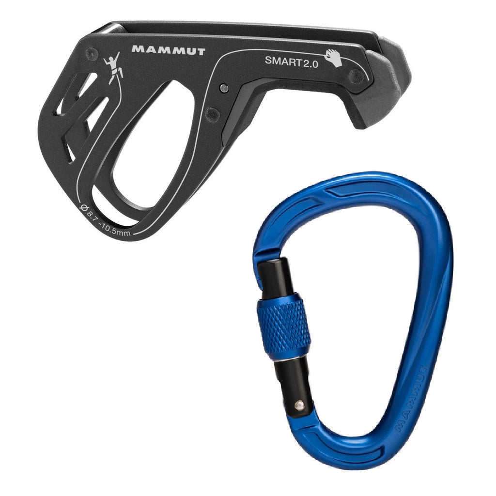 MAMMUT Smart 2.0 & Crag HMS Screw Gate Carabiner Set