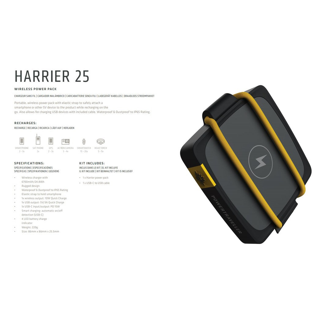 POWERTRAVELLER HARRIER 25 (WIRELESS POWER PACK)