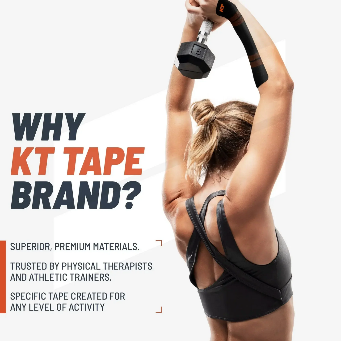 KT TAPE Pro - 20 Pre-Cut Strips | Sports tape | Recovery tape | Muscle support | Pain relief
