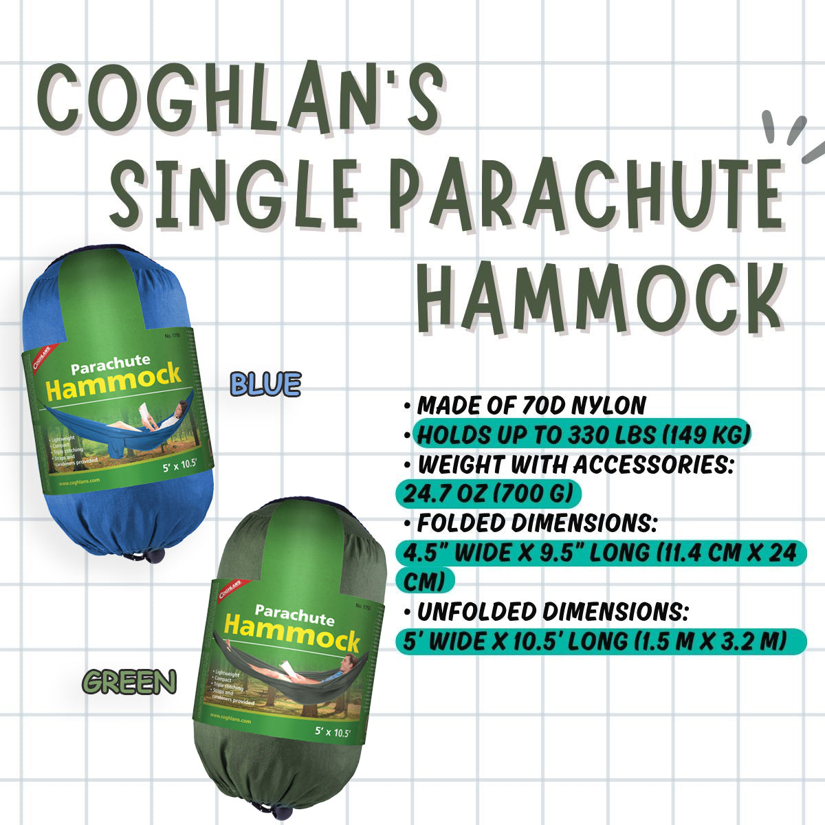Coghlan's Single Parachute Hammock