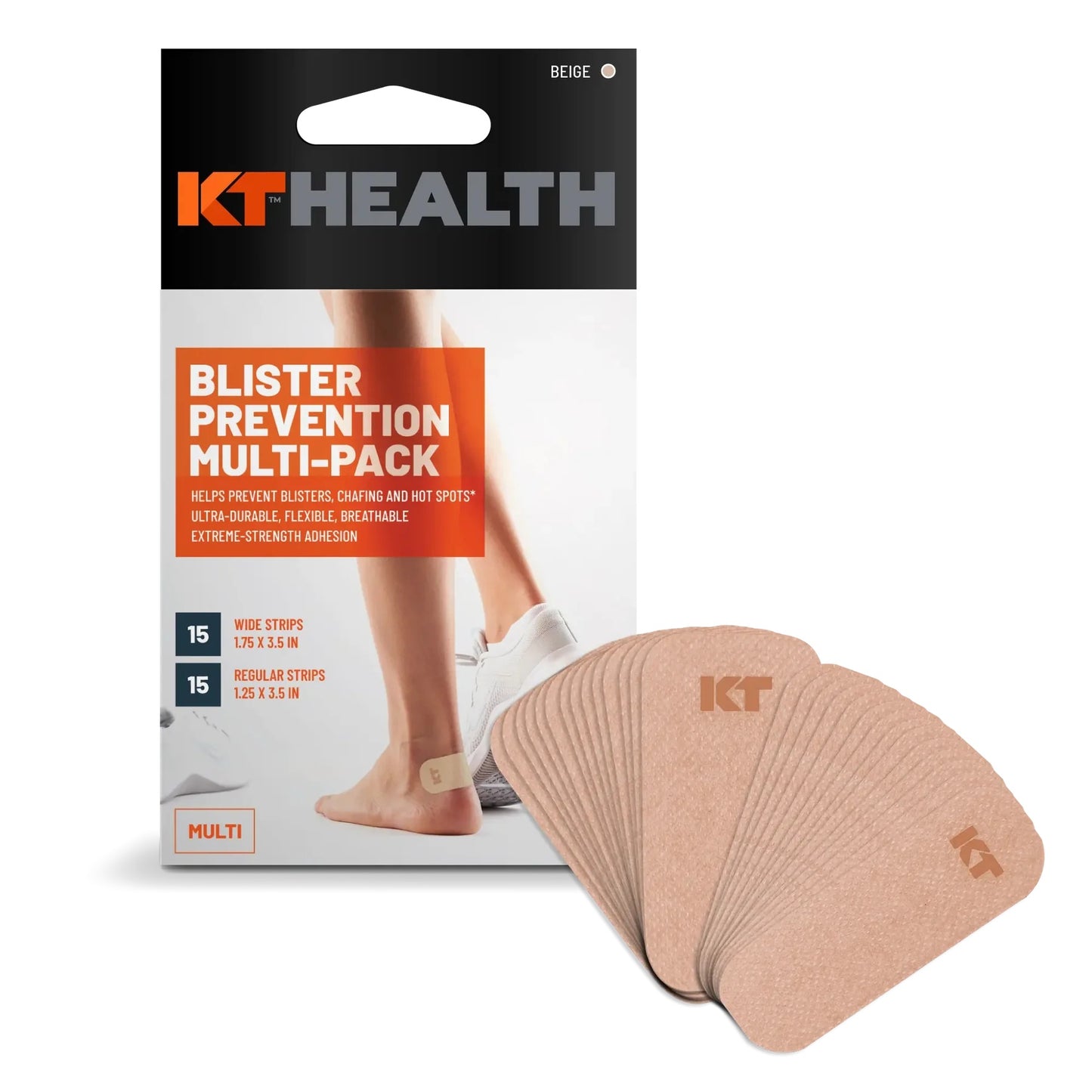 KT Health Blister Prevention Tape | 30 Pre-Cut Strips | KT Tape | Prevention Tape