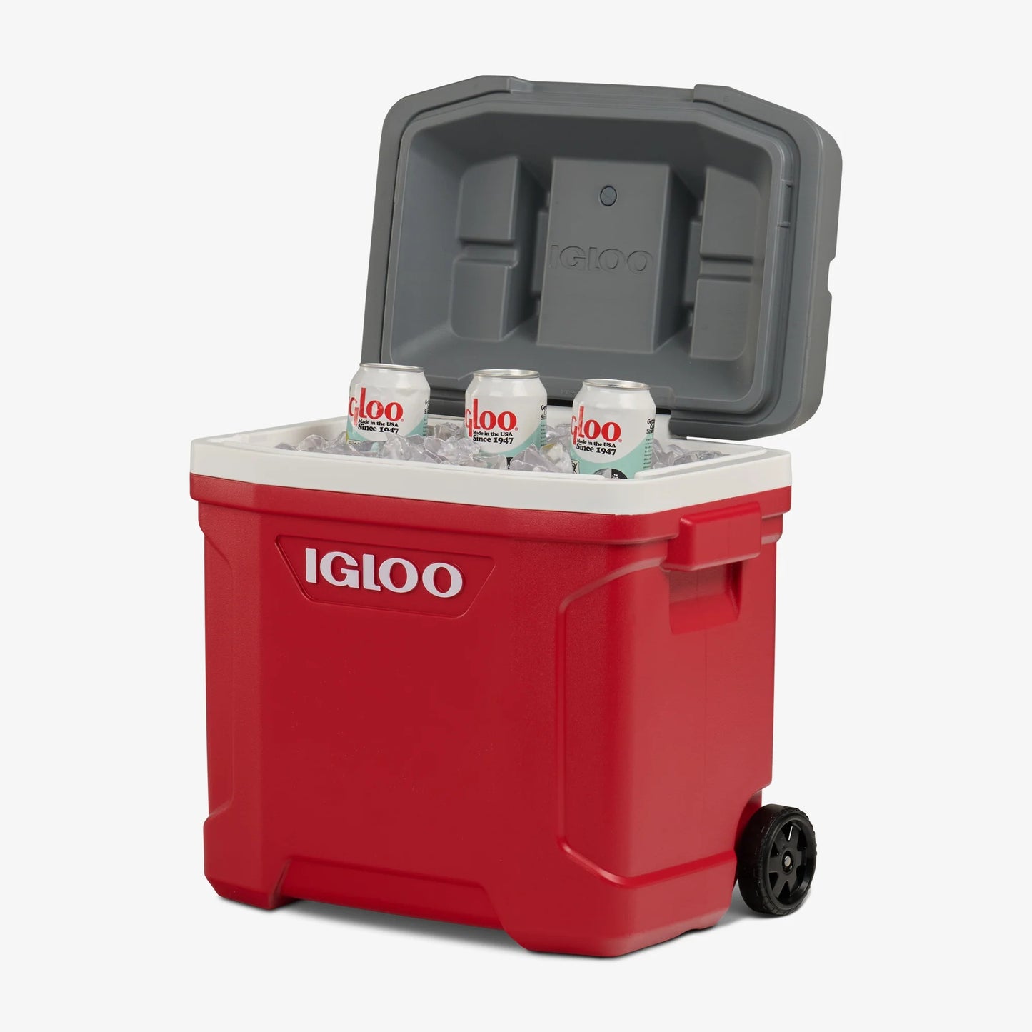 IGLOO Latitude 30 Qt Roller Cooler (Red)