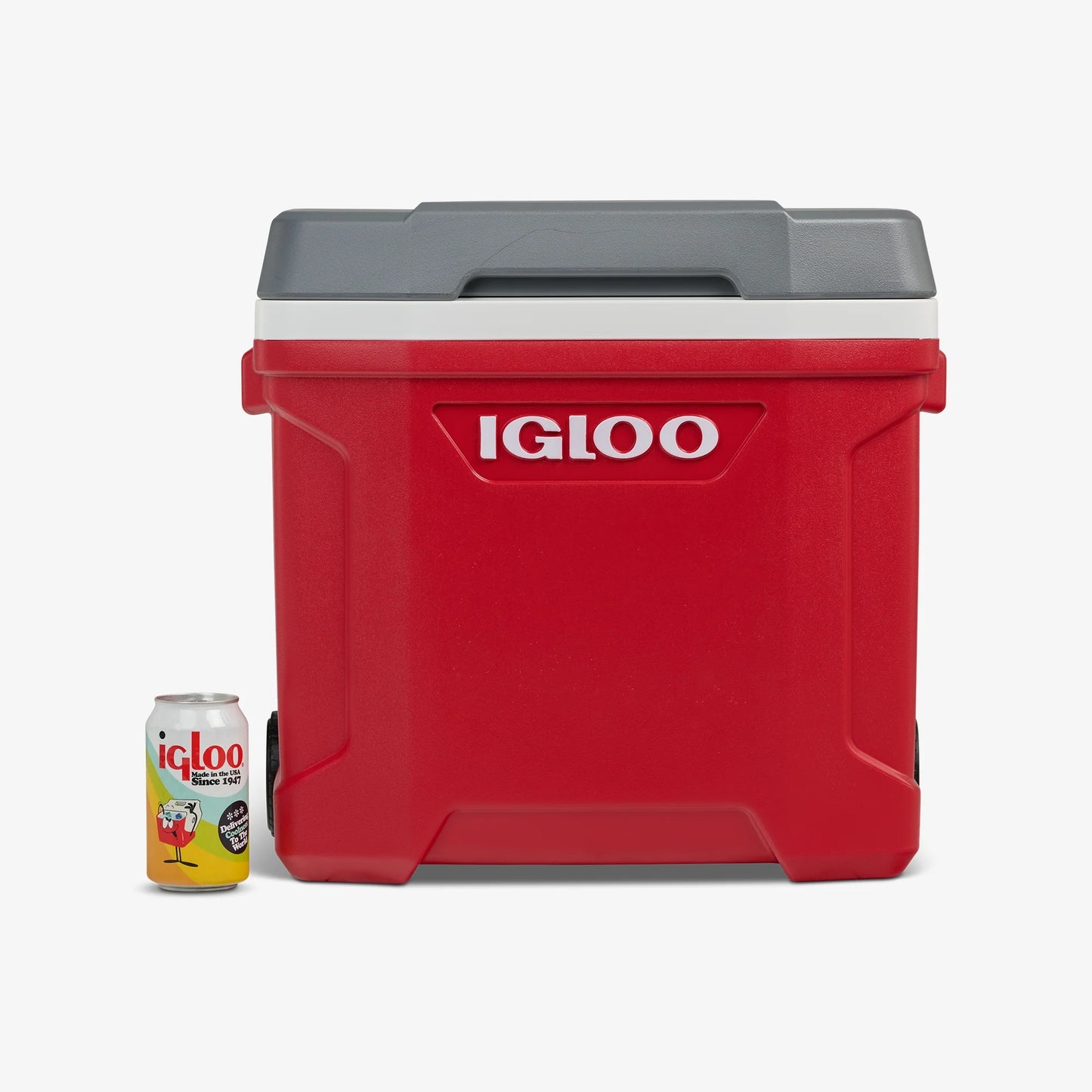 IGLOO Latitude 30 Qt Roller Cooler (Red)