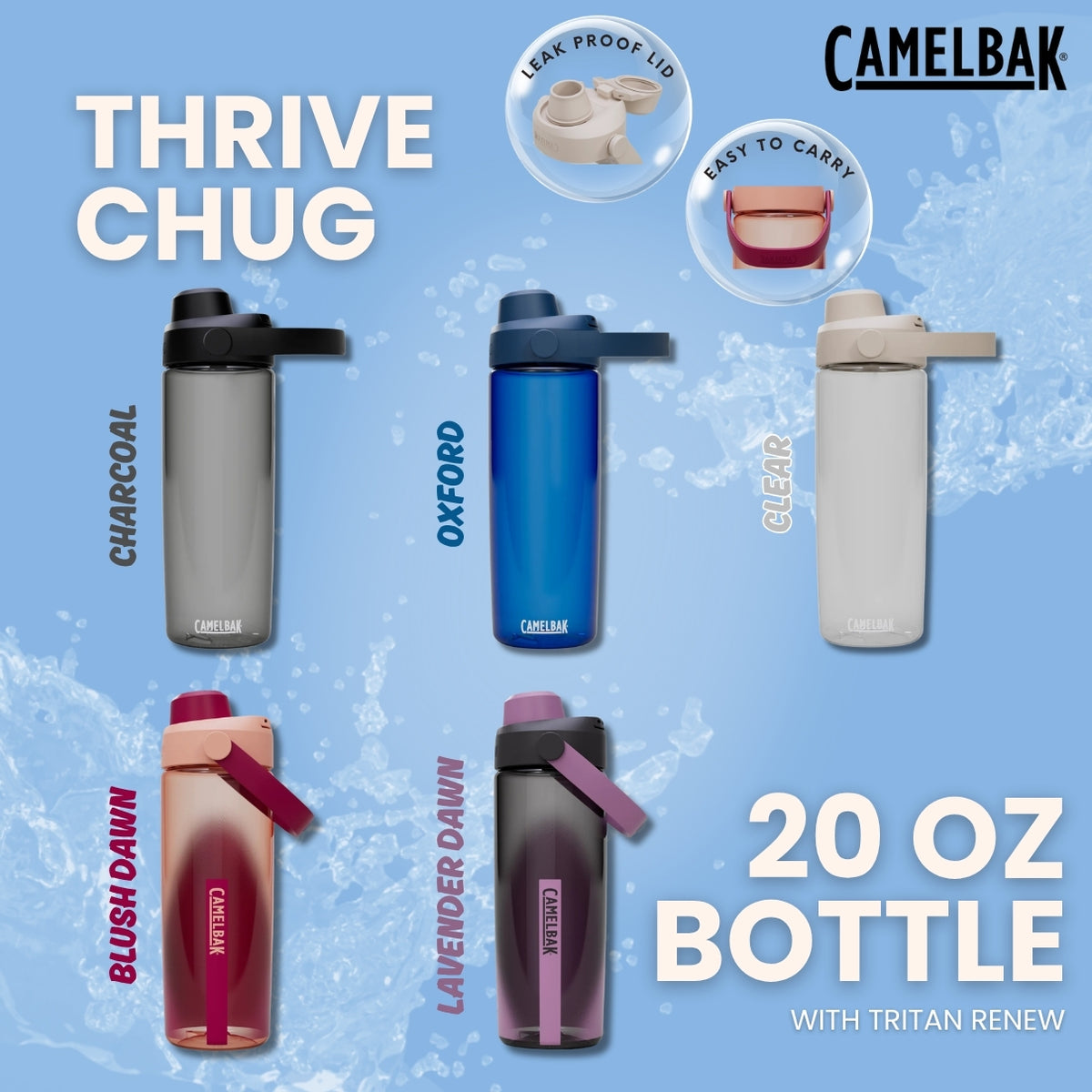 Camelbak Thrive Chug 20oz Bottle with Tritan Renew | Water Bottles