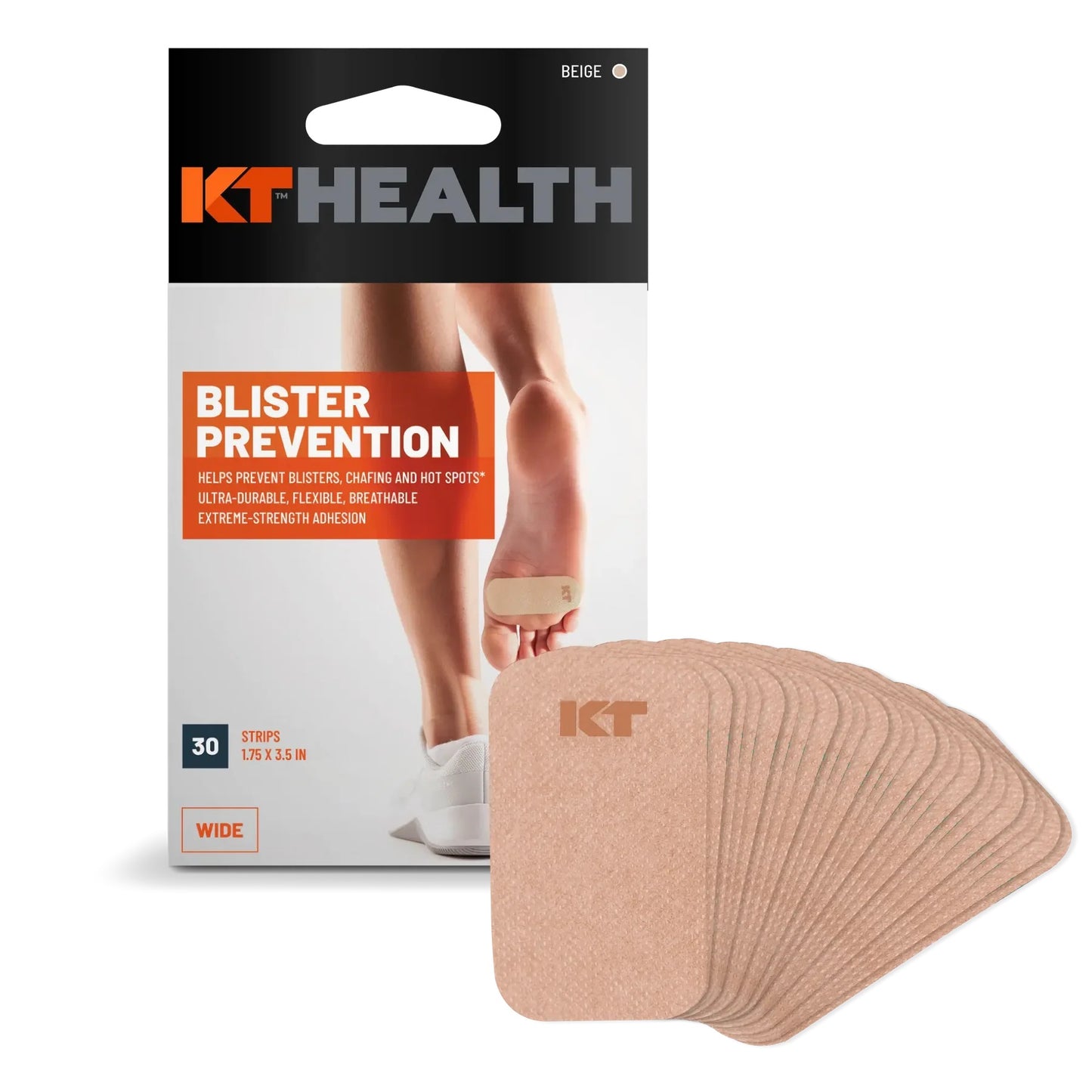 KT Health Blister Prevention Tape | 30 Pre-Cut Strips | KT Tape | Prevention Tape