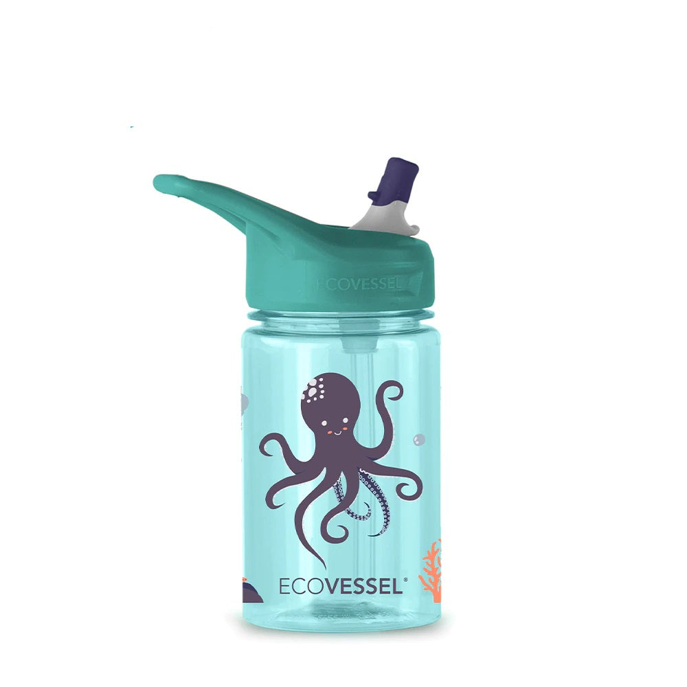 ECOVESSEL THE SPLASH - Kids Straw Water Bottle - 12 OZ