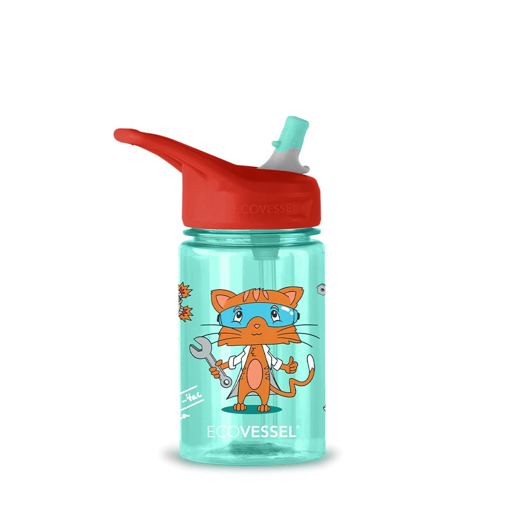 ECOVESSEL THE SPLASH - Kids Straw Water Bottle - 12 OZ
