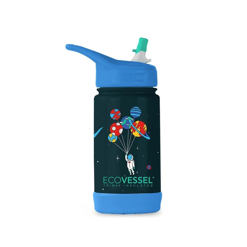 ECOVESSEL THE FROST - Insulated Stainless Steel Kids Water Bottle With Straw - 12 oz