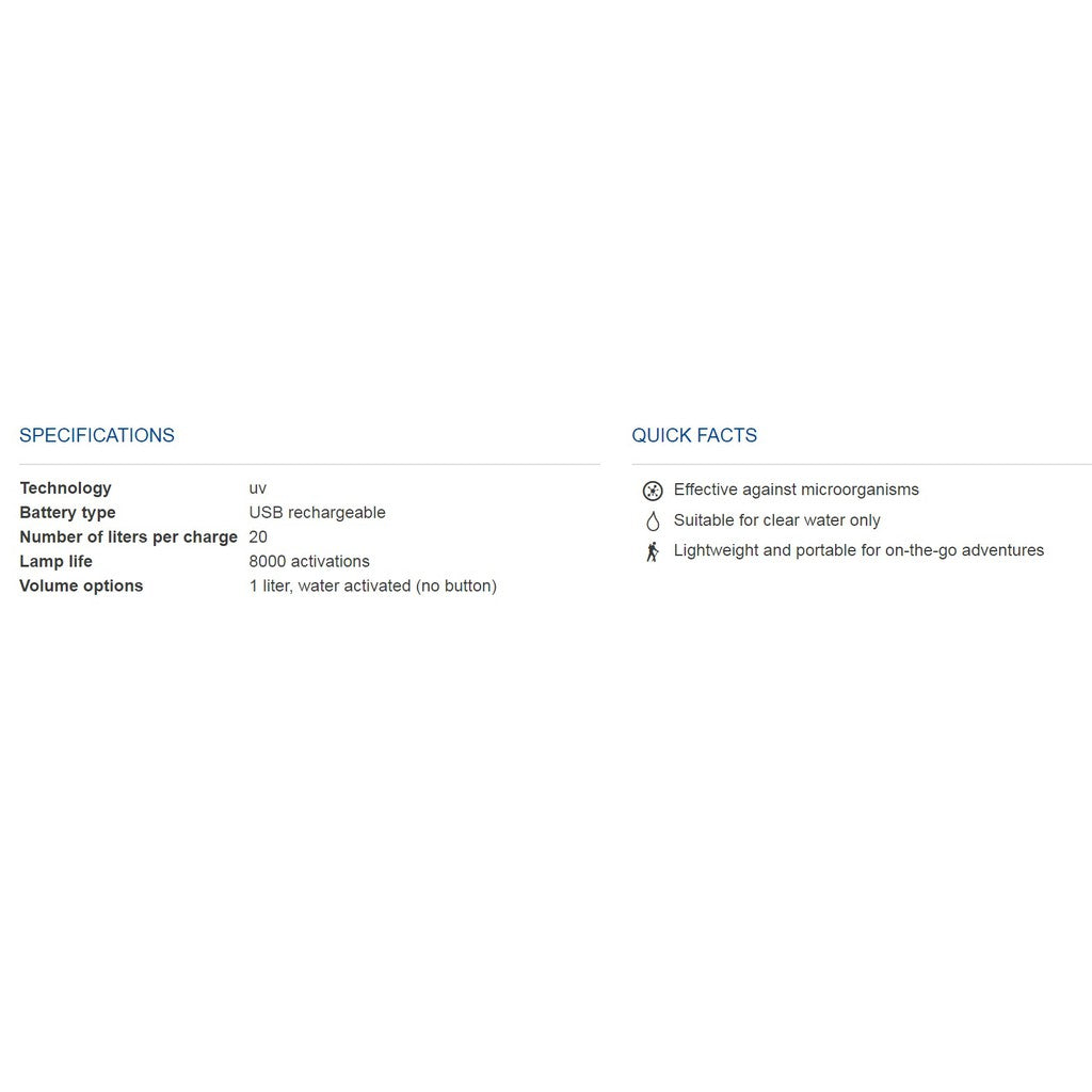 STERIPEN ULTRALIGHT WATER PURIFIER