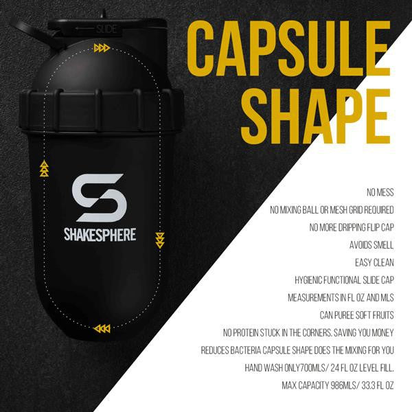 ShakeSphere Tumbler Double Wall Steel 700ml | Protein Shaker Bottle | Gym Bottle