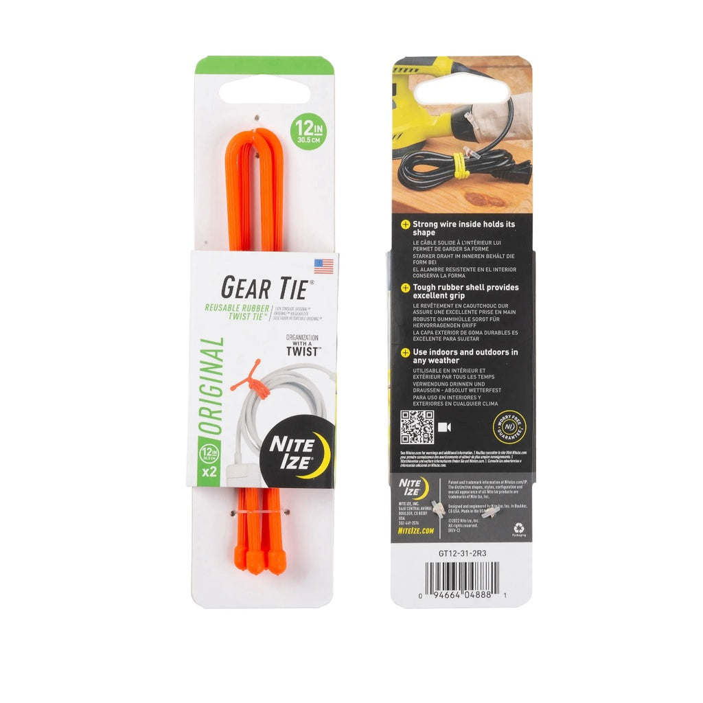 NITE IZE GEAR TIE REUSABLE RUBBER TWIST TIE™ 12"