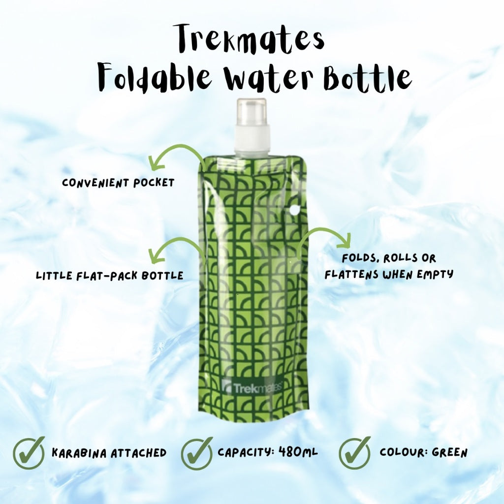 Trekmates Foldable Water Bottle (Green)