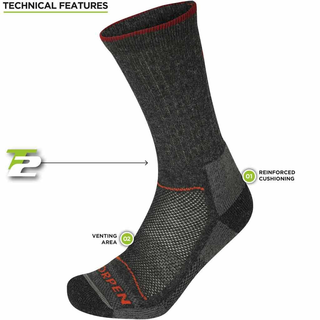 LORPEN T2WE MERINO HIKER ECO SOCKS - 2 Pairs
