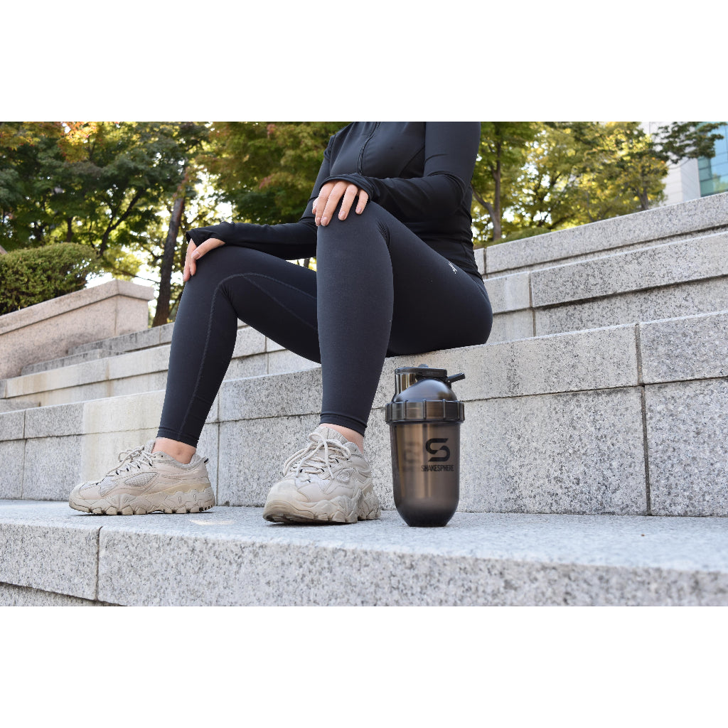 ShakeSphere Tritan Single Wall Shaker Clear Black 700ml | Protein Shaker Bottle | Gym Bottle