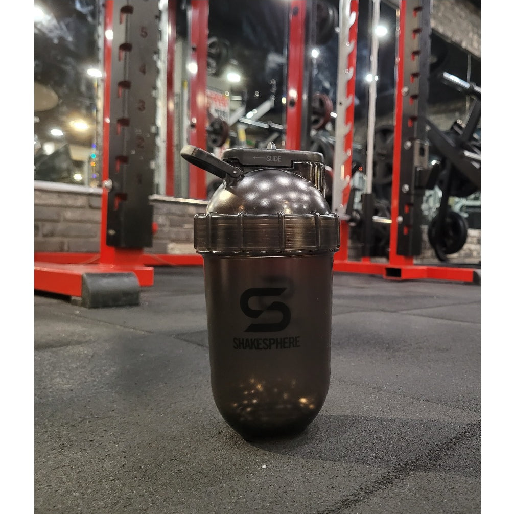 ShakeSphere Tritan Single Wall Shaker Clear Black 700ml | Protein Shaker Bottle | Gym Bottle