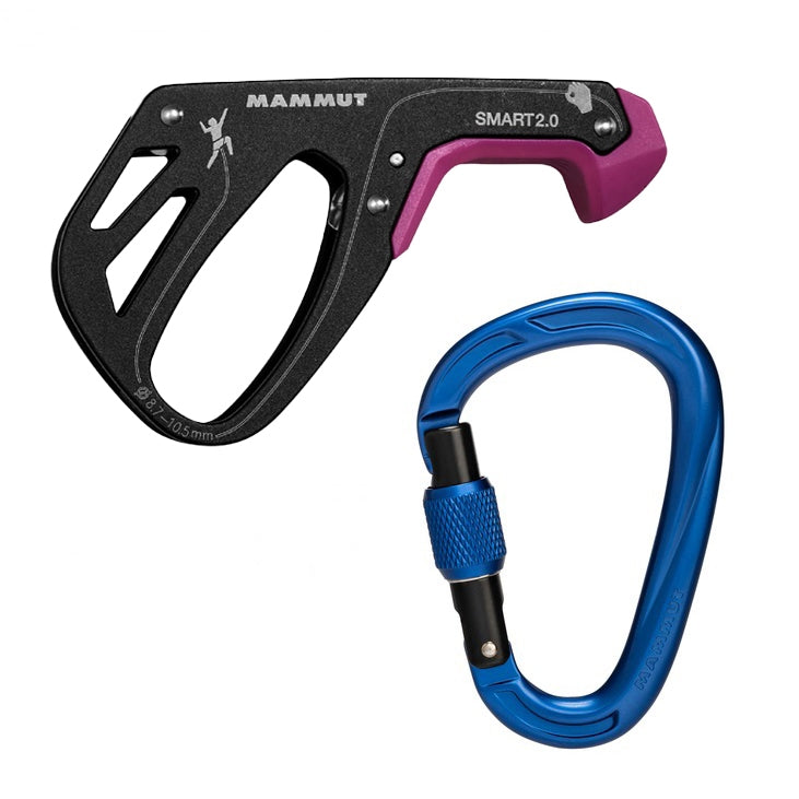 MAMMUT Smart 2.0 & Crag HMS Screw Gate Carabiner Set