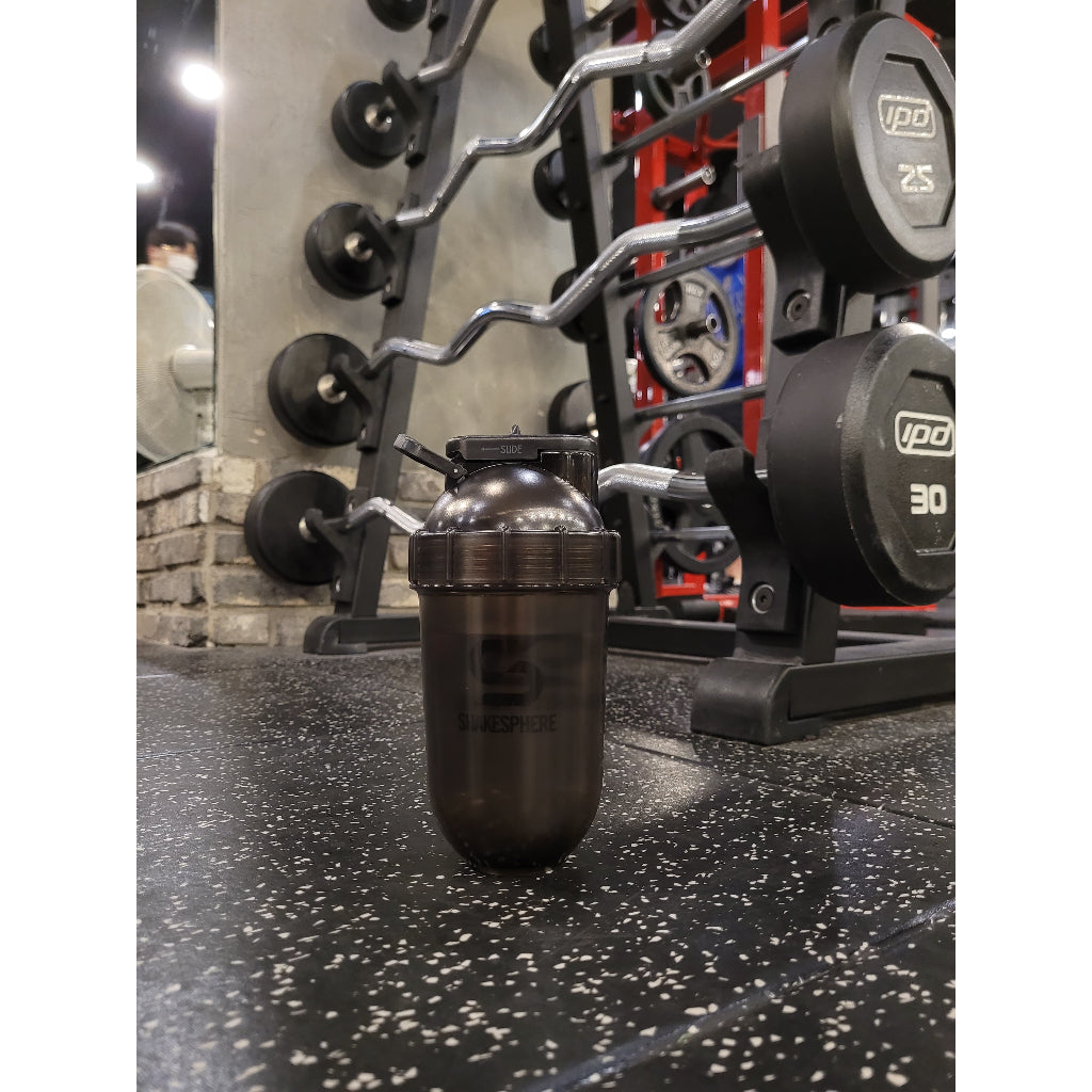 ShakeSphere Tritan Single Wall Shaker Clear Black 700ml | Protein Shaker Bottle | Gym Bottle