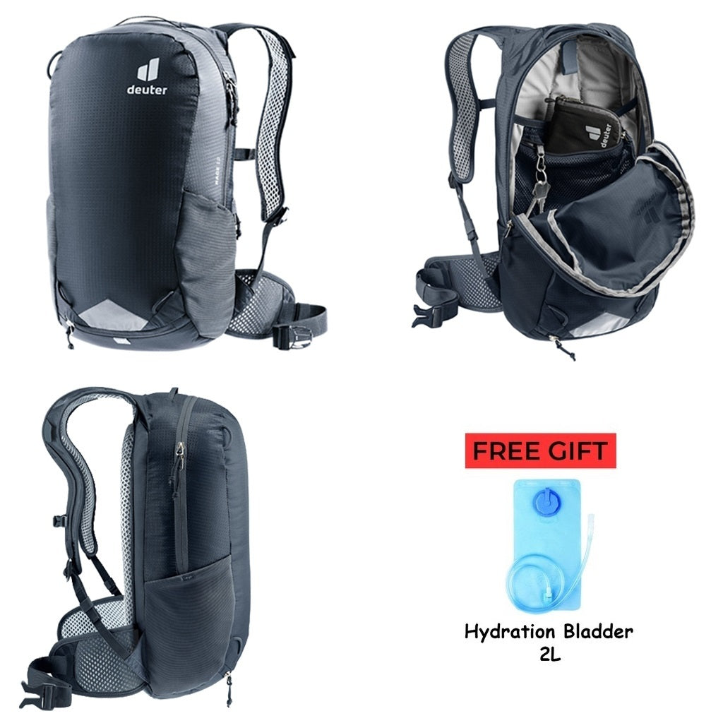 Deuter Race 12 (Black) + FREE GIFT (Hydration Bladder 2L)