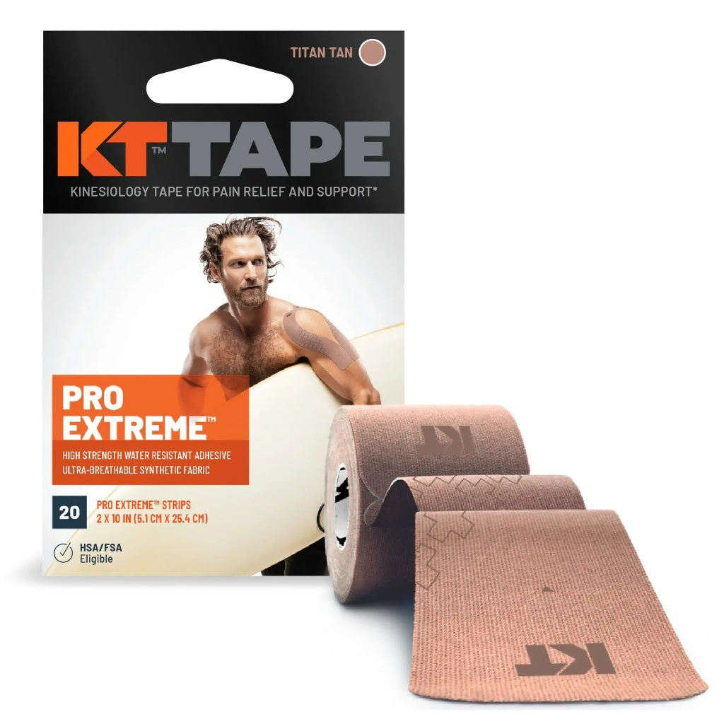 KT TAPE Pro Extreme- 20 Pre-Cut Strips | Sports tape | Recovery tape | Muscle support | Pain relief