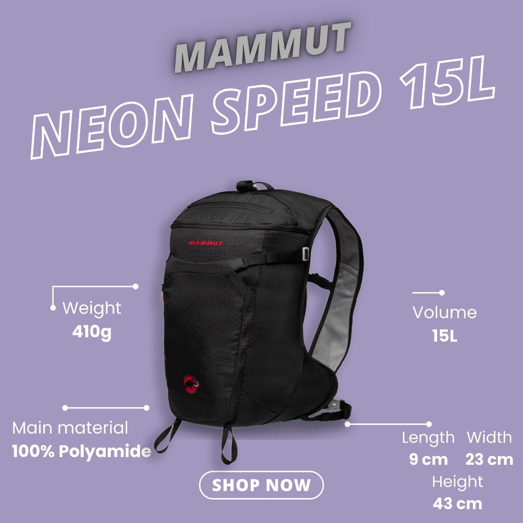 MAMMUT Neon Speed 15 L Climbing Backpack (Black)