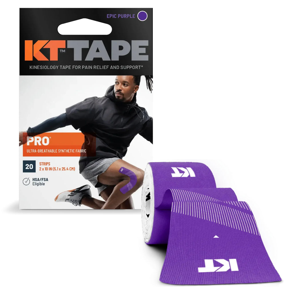 KT TAPE Pro - 20 Pre-Cut Strips | Sports tape | Recovery tape | Muscle support | Pain relief