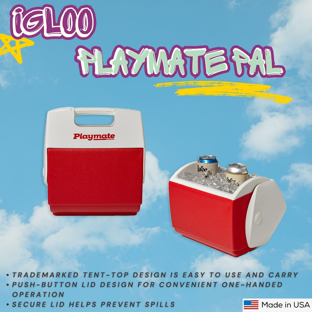 IGLOO Playmate Pal 7 Qt Cooler (Red)
