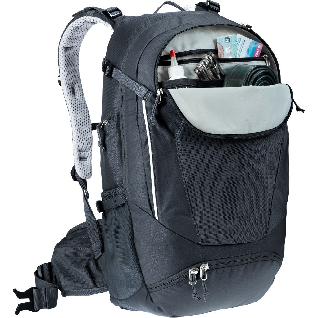 DEUTER TRANS ALPINE 24 BIKE BACKPACK (Black) + FREE GIFT(Hydration Bladder 3L)