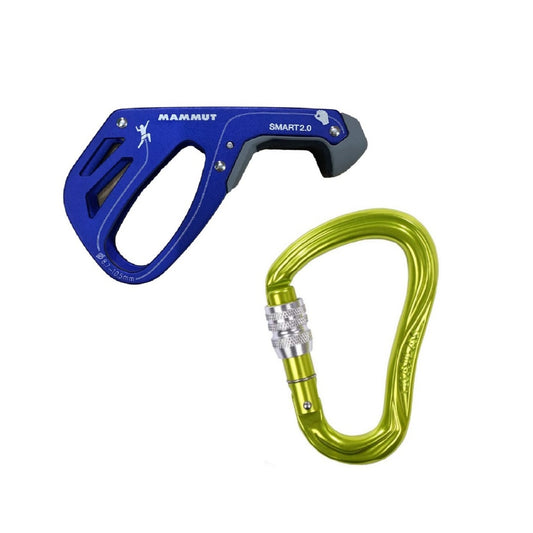 MAMMUT Smart 2.0 & KAILAS Blaze Screw Gate Carabiner Set