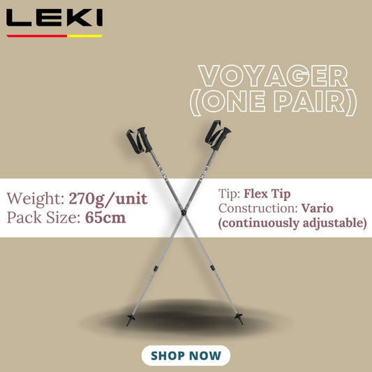 Leki Voyager (one pair) SilverGrey-White