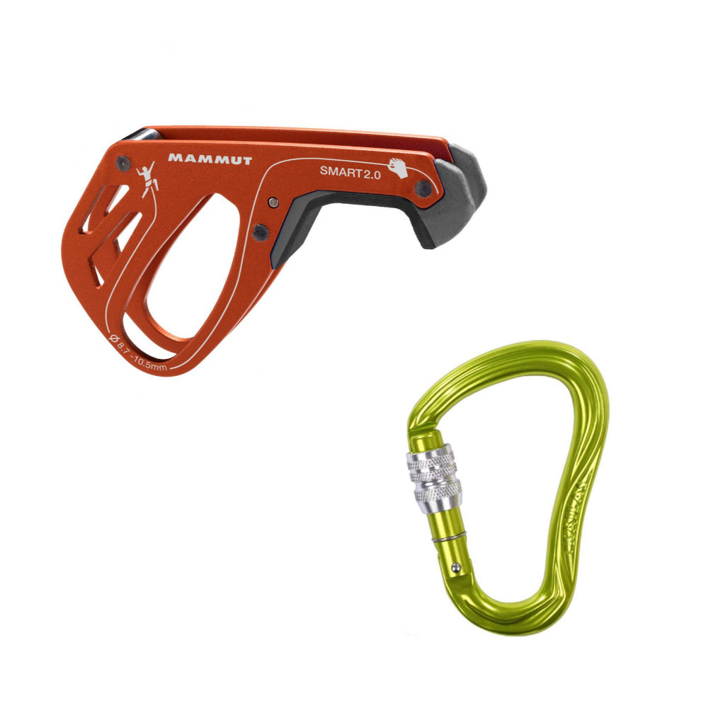 MAMMUT Smart 2.0 & KAILAS Blaze Screw Gate Carabiner Set