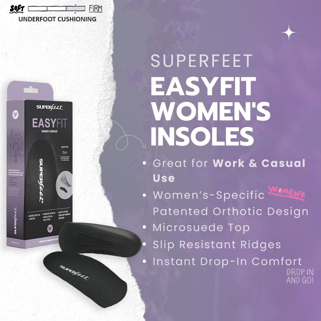 SUPERFEET EASYFIT WOMEN'S INSOLES (Orthotic Design)