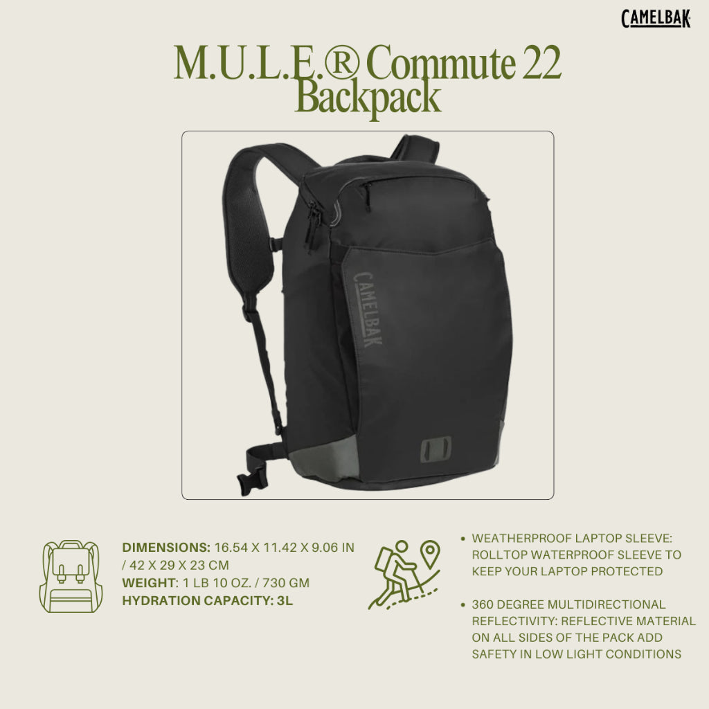 CAMELBAK MULE Commute 22 Backpack (Black)