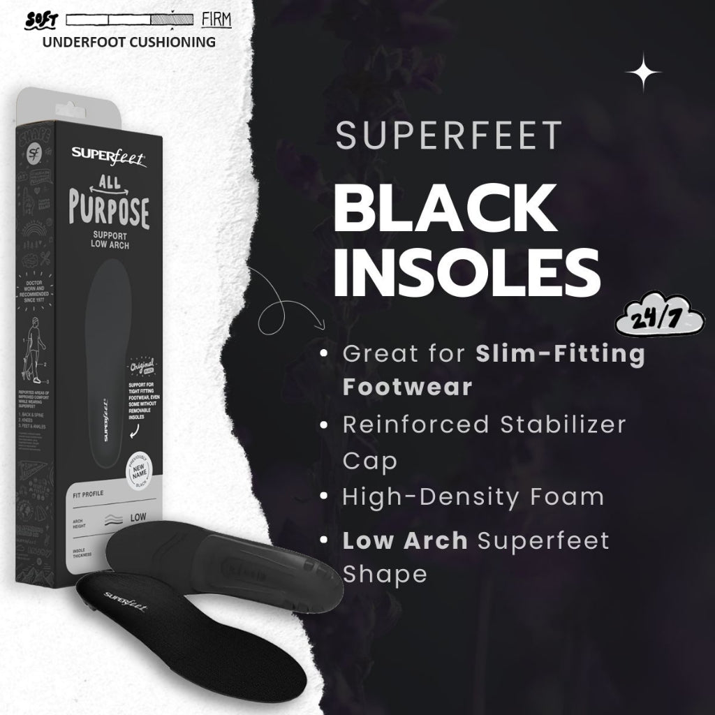 SUPERFEET BLACK (Orthotic Design) (TRIM-TO-FIT)