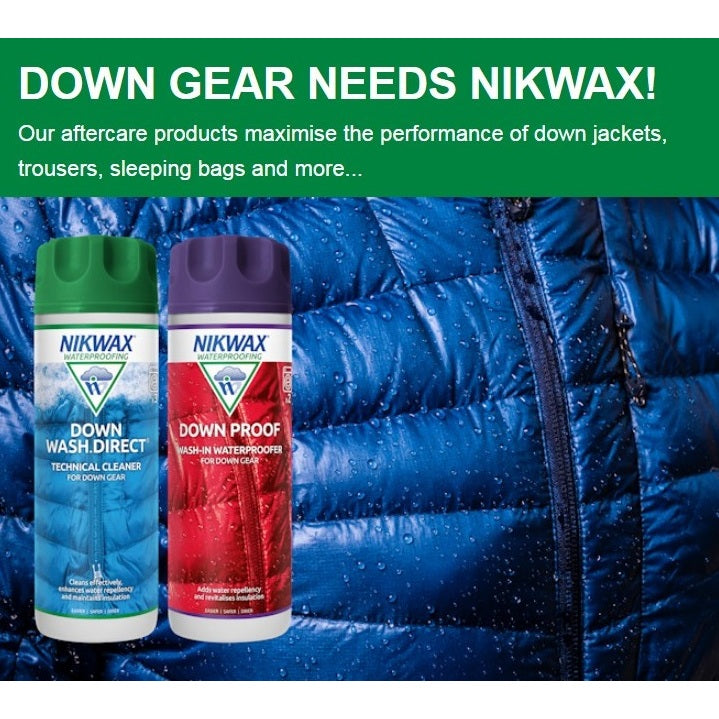 Nikwax Down Wash Direct and Down Proof Set | Detergent | Waterproof