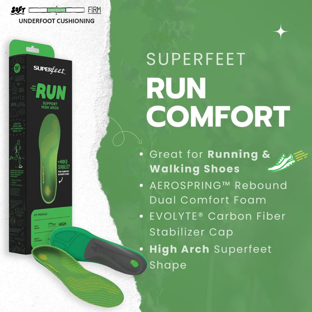 SUPERFEET RUN COMFORT (Great for Running & Walking Shoes)