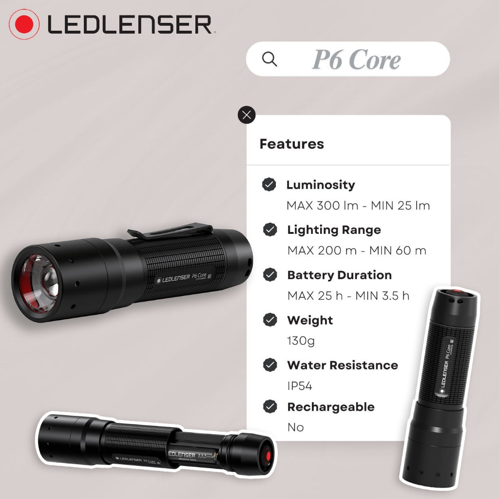 LEDLENSER P6 CORE FLASHLIGHT