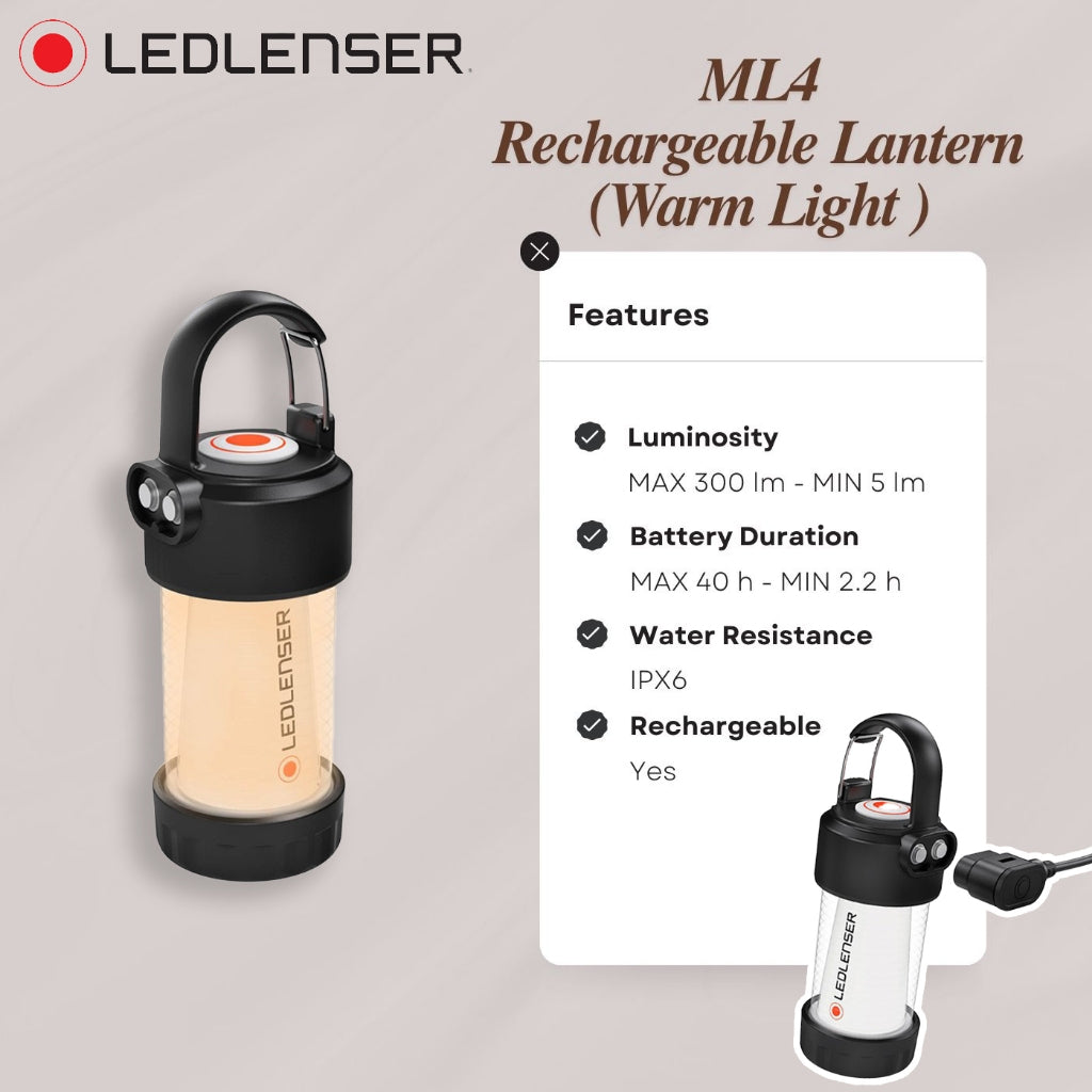 LEDLENSER ML4 Rechargeable Lantern (Warm Light)