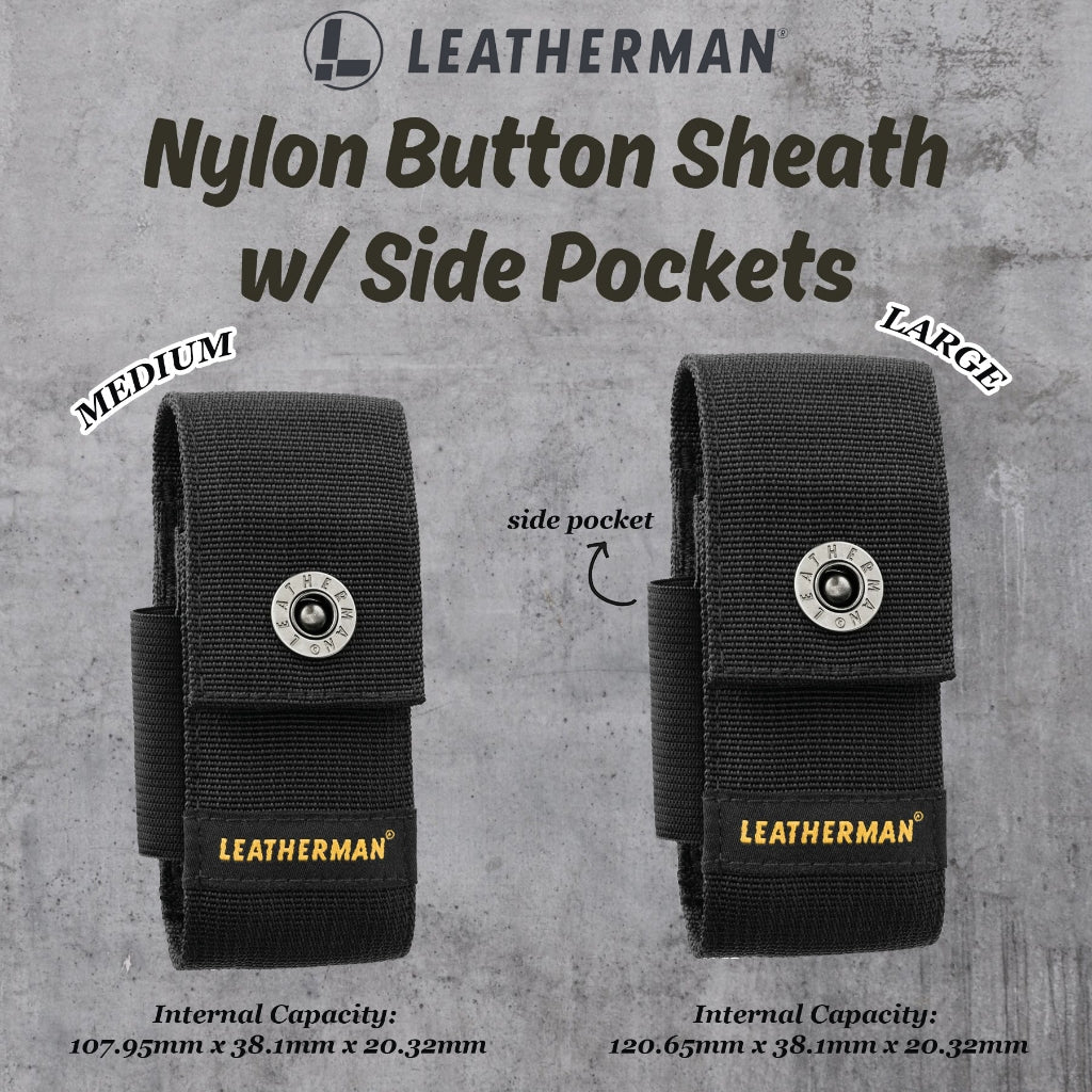 LEATHERMAN Nylon Button Sheath w/ Side Pockets