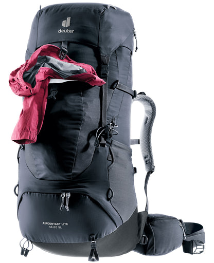 Deuter Aircontact Lite 45 + 10 SL | Trekking Backpack (Black-Graphite)