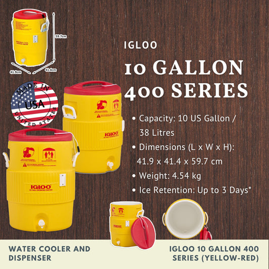 IGLOO 10 Gallon 400 Series (Yellow-Red)