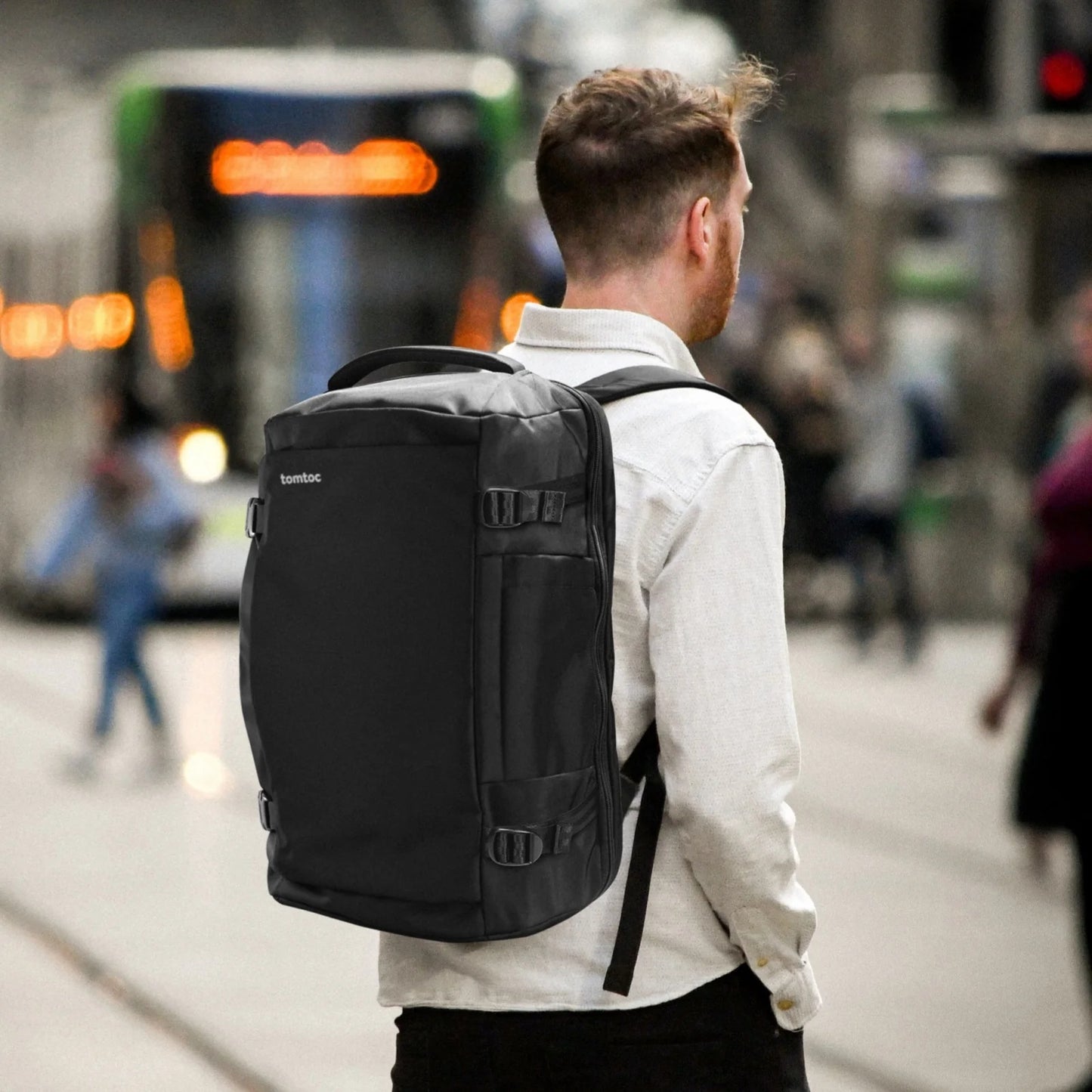 Tomtoc Navigator-T66 Travel Laptop Backpack | Laptop Bag (Black)