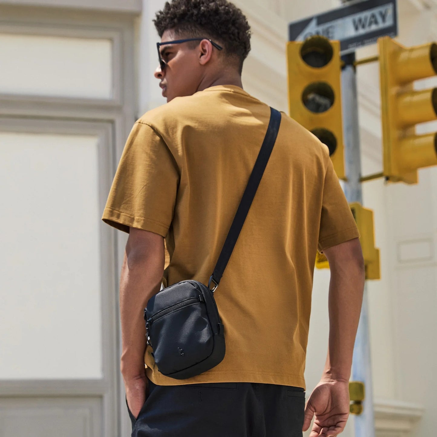 Tomtoc Aviator-T37 Travel Crossbody Bag | Chest Bag | Crossbody Bag (Black)