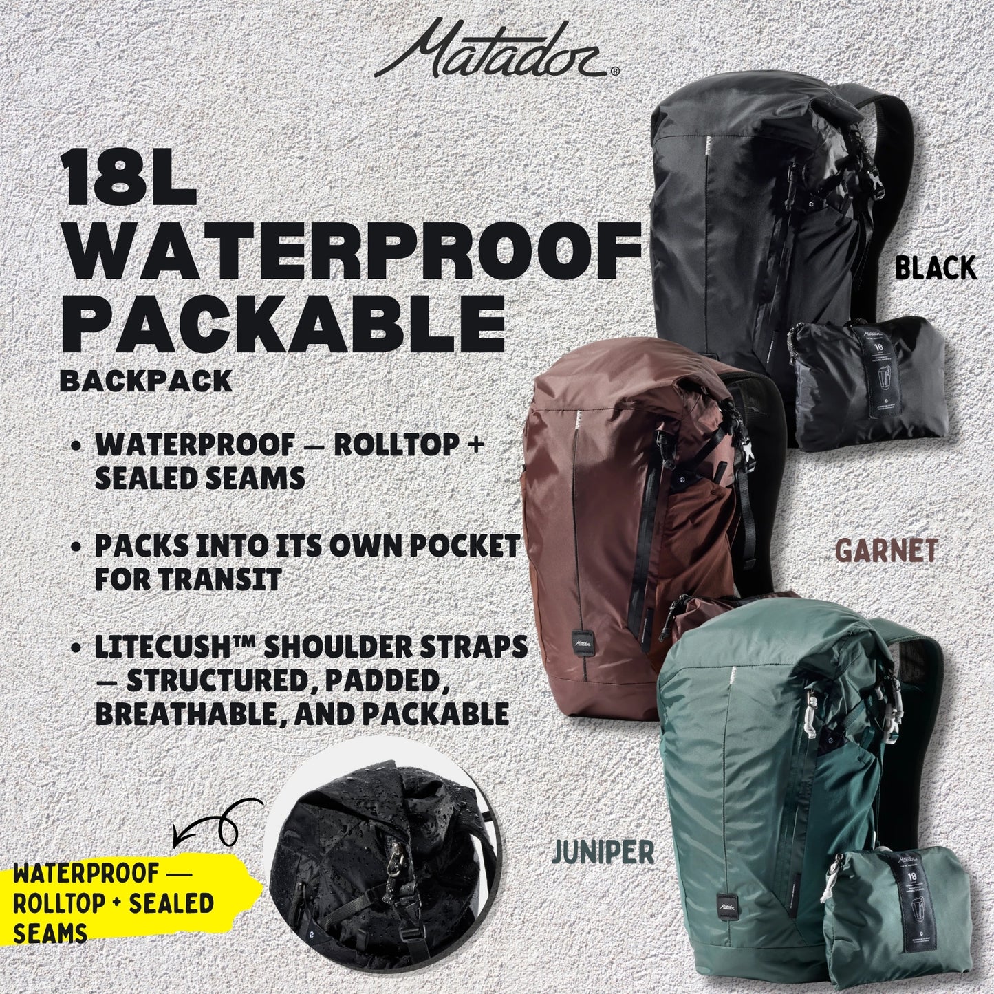 Matador 18L Waterproof Packable Backpack
