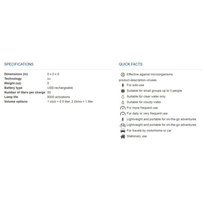 STERIPEN ULTRA UV WATER PURIFIER